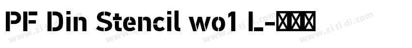PF Din Stencil wo1 L字体转换